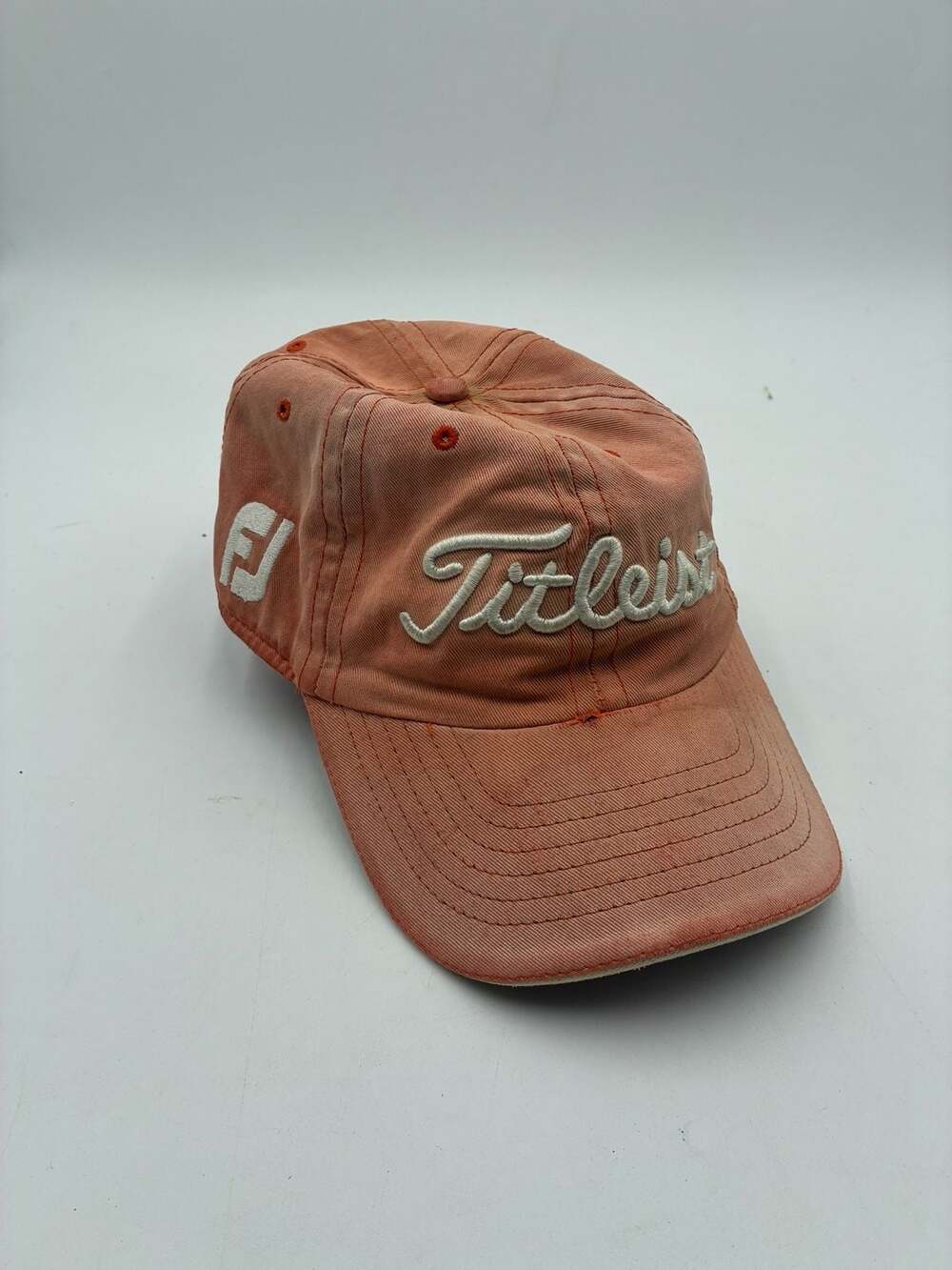 Titleist FootJoy FJ Golf Hat Cap Orange Adjustable
